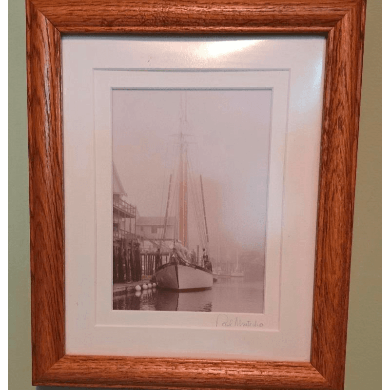 Framed Sepia Sailboat Photography Print