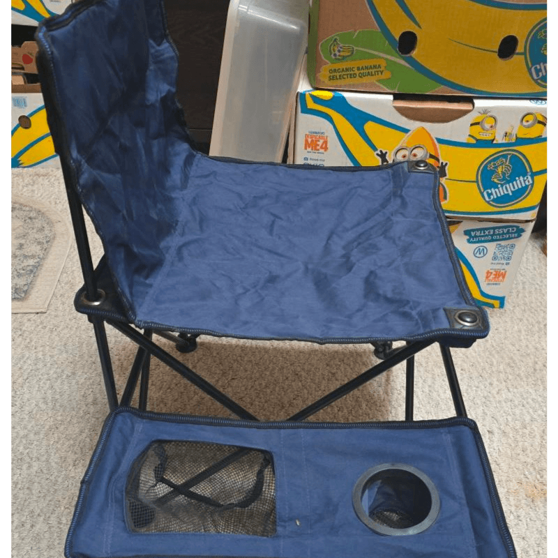 Folding Chair with Mesh Cup Holder and Carrying Bag