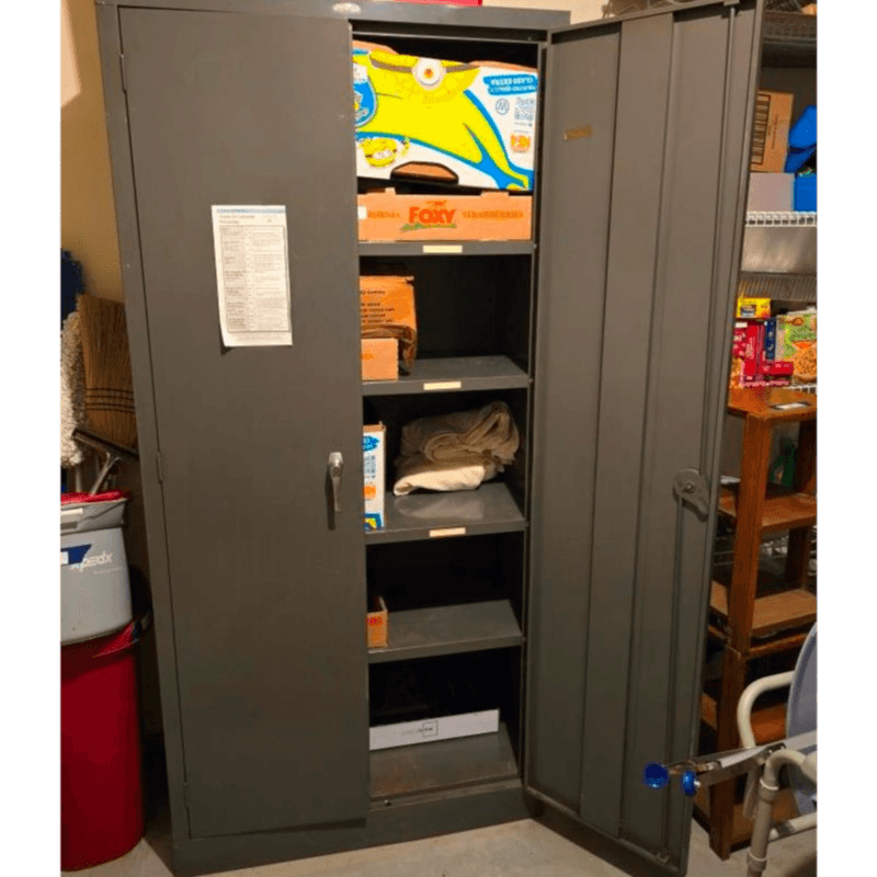 Sturdy Metal Storage Cabinet with Adjustable Shelving