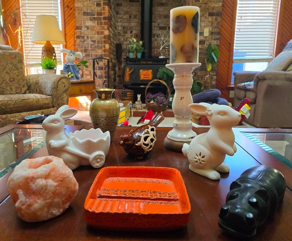 Decorative Ceramic and Brass Collectibles