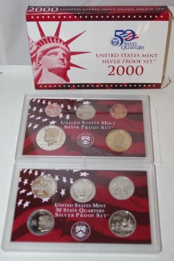 2000 United States Mint Silver Proof Quarter Set -