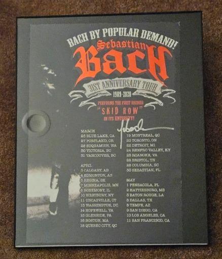 Sebastian Bach's 31st Anniversary Tour Memorabilia - Signed Concert Poster