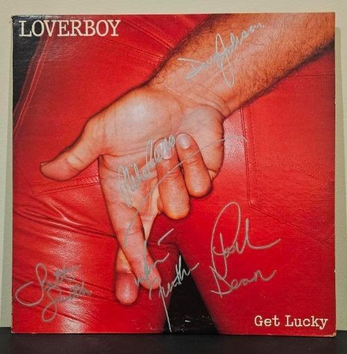 Loverboy 'Get Lucky' Vinyl Record - Autographed Classic Rock Collectible