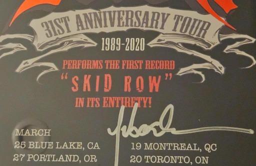 Sebastian Bach's 31st Anniversary Tour Memorabilia - Signed Concert Poster