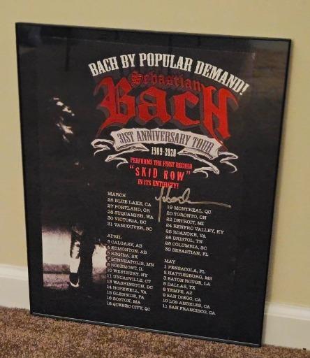 Sebastian Bach's 31st Anniversary Tour Memorabilia - Signed Concert Poster