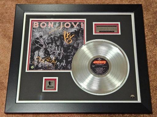 Bon Jovi Signed Platinum Record - Limited Edition Slippery When Wet