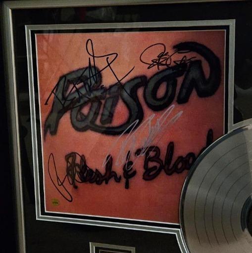 Limited Edition Platinum Plated LP & Signed Memorabilia by Poison - A Collector's Dream