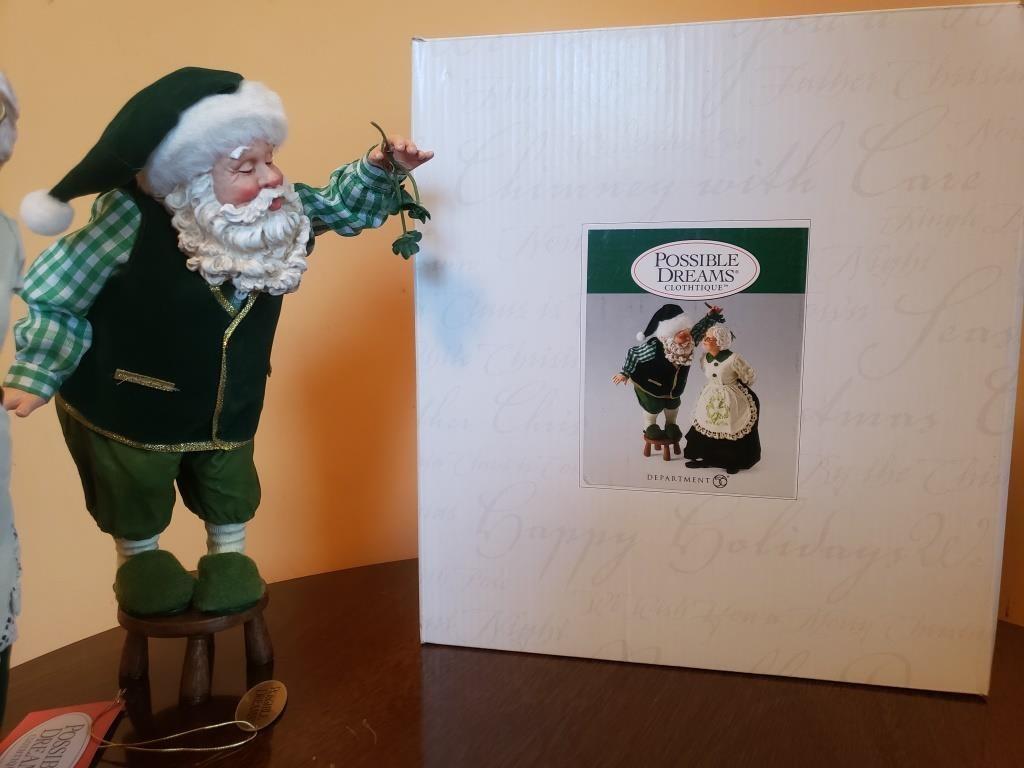 Possible Dreams Clothique Santa and Mrs. Claus Figurines - Charming Holiday Decor