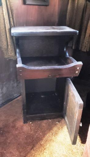 Antique Walnut Dry Sink with Drawer and Door