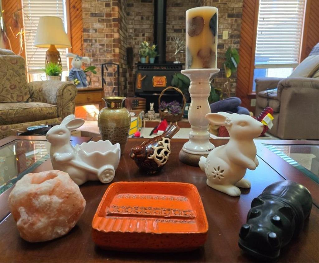 Decorative Ceramic and Brass Collectibles