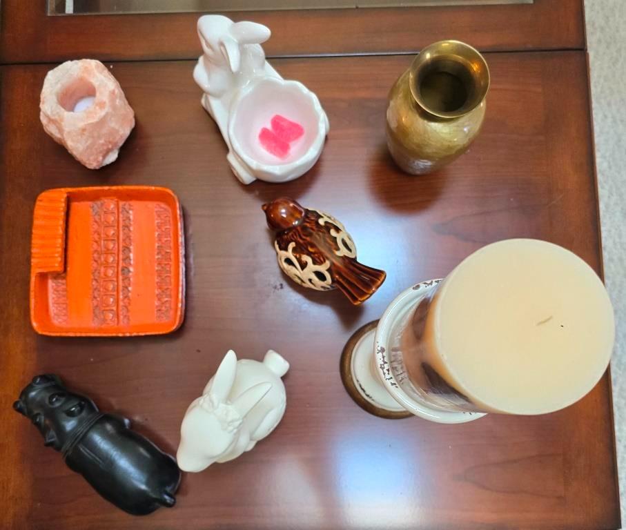 Decorative Ceramic and Brass Collectibles