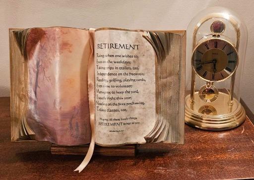 Timeless Reflections: A Unique Retirement Keepsake with Vintage Clock