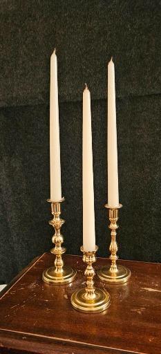 Elegant Vintage Brass Candle Holders Set - Timeless Home Decor