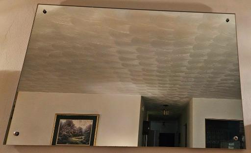 Elegant Vintage Wall Mirror with Unique Textured Finish