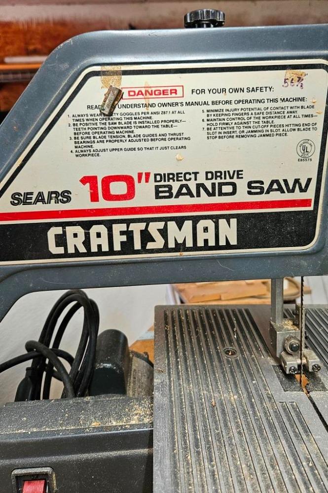 Vintage Craftsman 10" Direct Drive Band Saw - Model 113.244512