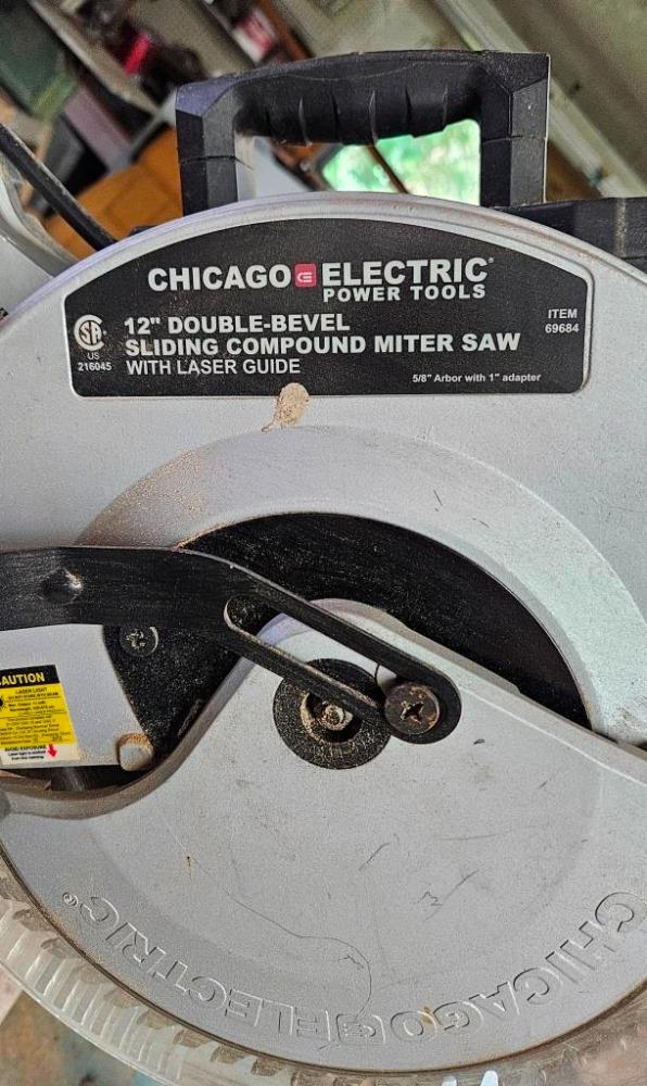 Chicago Electric 12" Sliding Compound Miter Saw - Precision Cutting Tool
