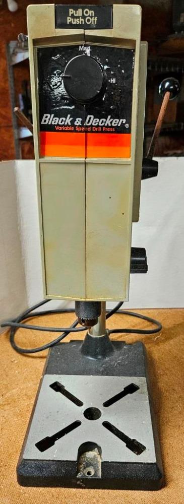 Vintage Black & Decker Variable Speed Drill Press - Lot #13