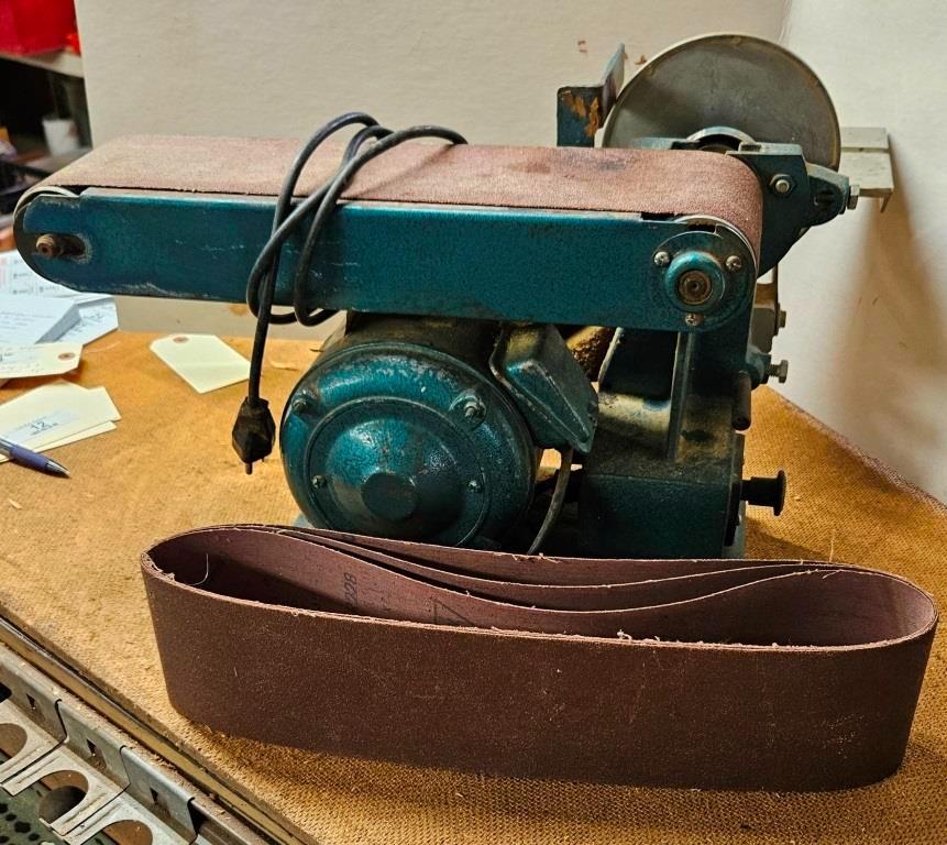 Vintage CI Industrial 4" Belt & 6" Disc Sander - Model BDS-46