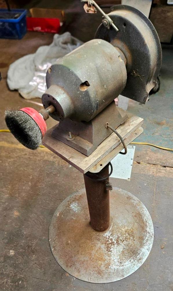 Vintage Continental Industries 8" Bench Grinder - Heavy Duty Tool for Precision Work